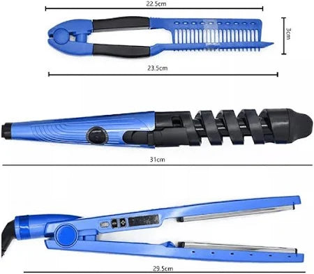 Combo Plancha Cabello Digital rizador